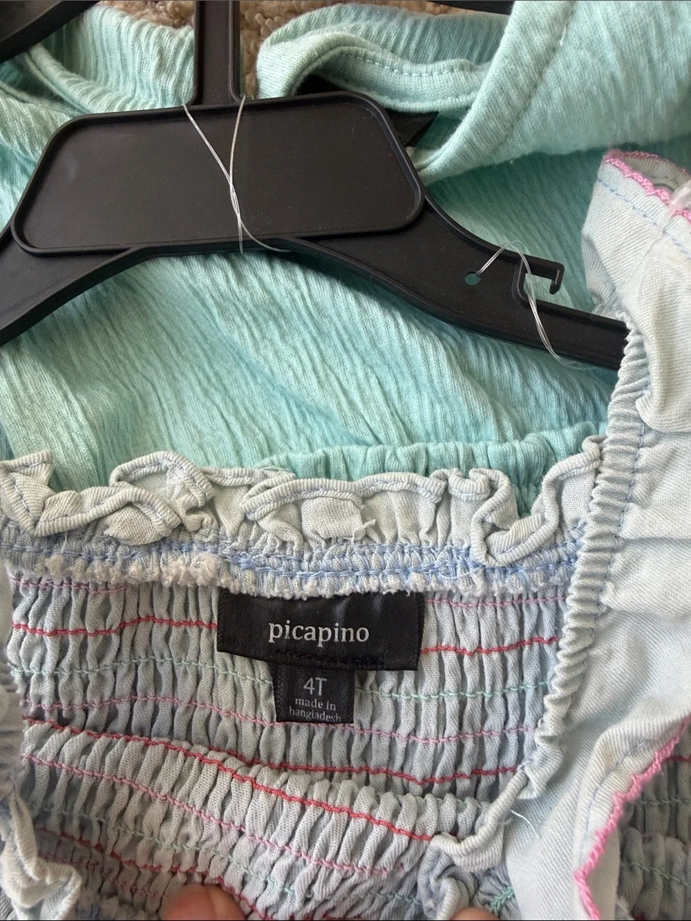 Picapino Set of 2 Light Blue Girls' Summer Dress and Mint dress size 4